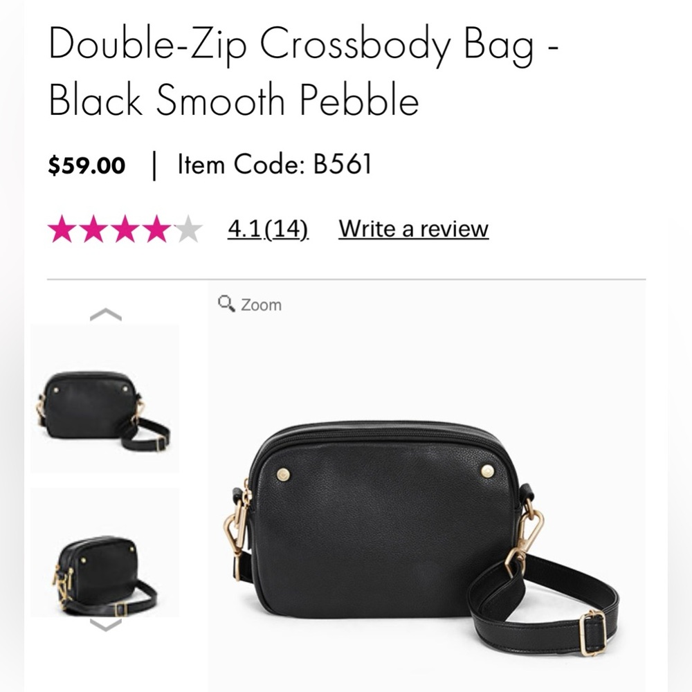 NIB thirty-one double zip crossbody